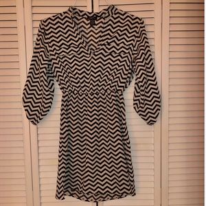 Black and White Chevron Dress